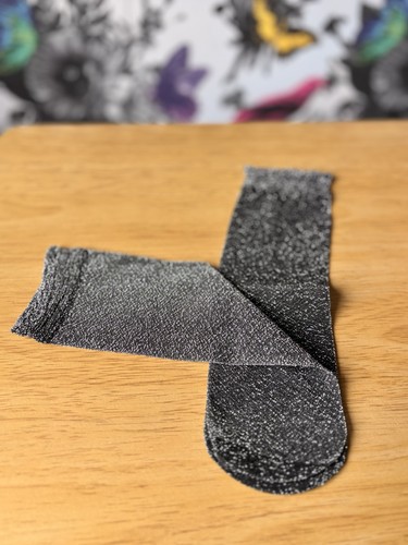 Fine knit black and silver - fine,