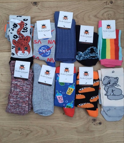 Pairs funky colourful socks - 10,
