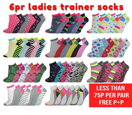 Ladies trainer socks funky - ladies,
