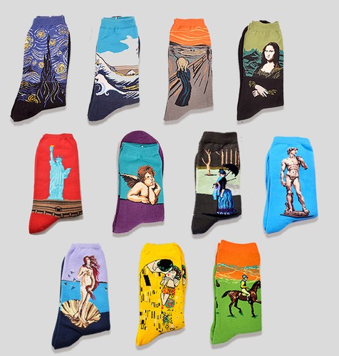 Famous painting socks funky - famous,