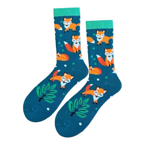 Fox pattern cute socks gift - pattern,