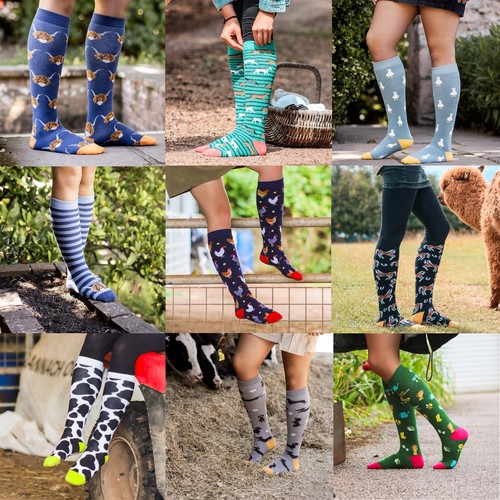 Womens funky welly socks - womens, size